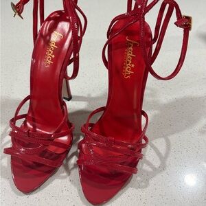 Red Strappy Heels for Women